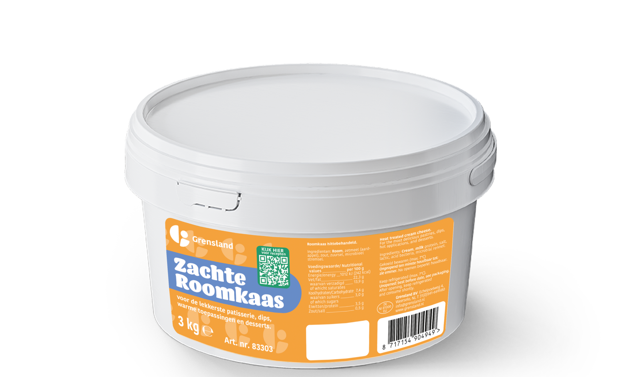 83203 roomkaas vers 3 kg zacht
